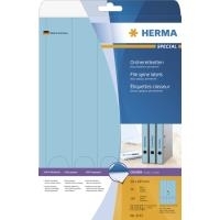 HERMA Special - Etichette di carta per cartellette perforate autoadesive permanenti opache opache - Blu - 38 x 297 mm - 125 eti