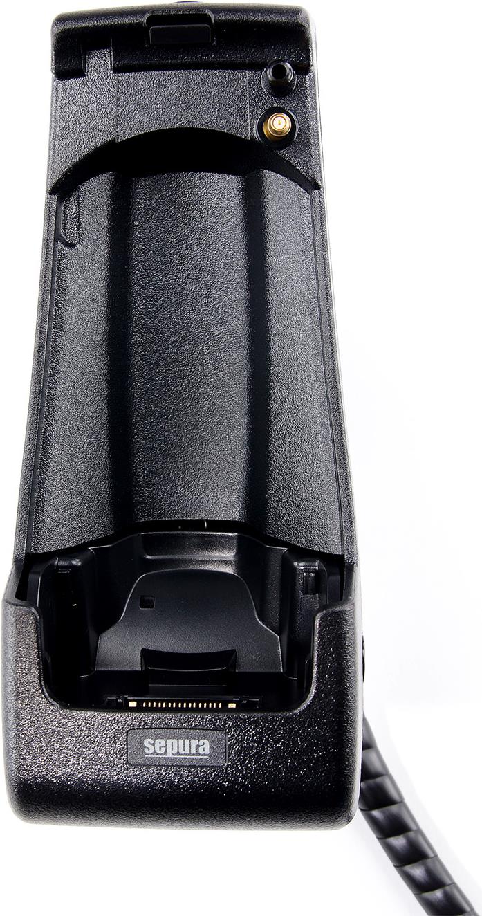 Sepura Cradle RFID einzeln inkl. AMPS-Kippwinkel für Kfz-Ladehalterung aktiv (B16845) bestehend aus Car Cradle STP8000-Serie mit 2m Anschlusskabel(300-00796/SPR-04071) und Car Cradle Fixing Kit (300-00629/SPR-03371) (700-00418)