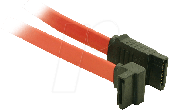 EFB-Elektronik SATA 150 Kabel gewinkelt,0,5m,1x90°, 1x gerade, Farbe: rot (K5552.0,5)