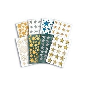 AVERY Zweckform ZDesign Weihnachts-Sticker Sterne, Display Sortiment in dekorativer Weihnachtsbox, - 80 Stück (52001)