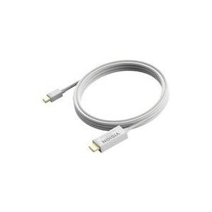 VISION Techconnect - Video-/Audio-/Netzwerkkabel - DisplayPort / HDMI - 30 AWG - Mini DisplayPort (M) - HDMI, 19-polig (M) - 2,0m - weiß (TC 2MMDPHDMI)
