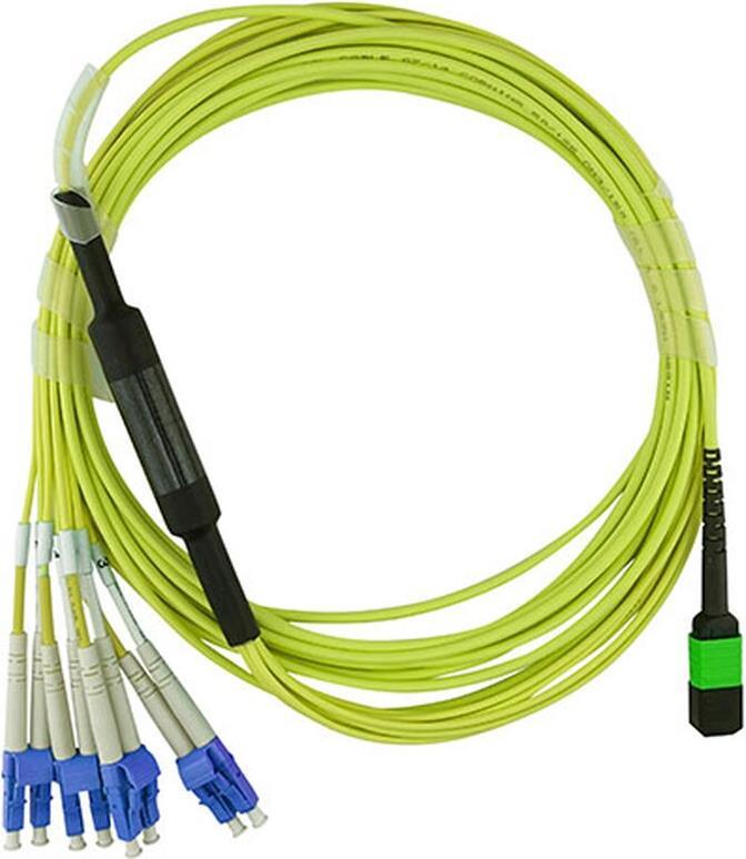 BlueOptics SFP6141BU10MKB cavo in fibra ottica 10 m MTP 4x LC G.657.A1 lime (SFP6141BU10MKB)