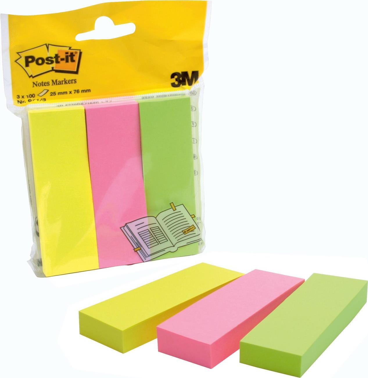 POST-IT SEGNAPAGINA 671-3 25X76