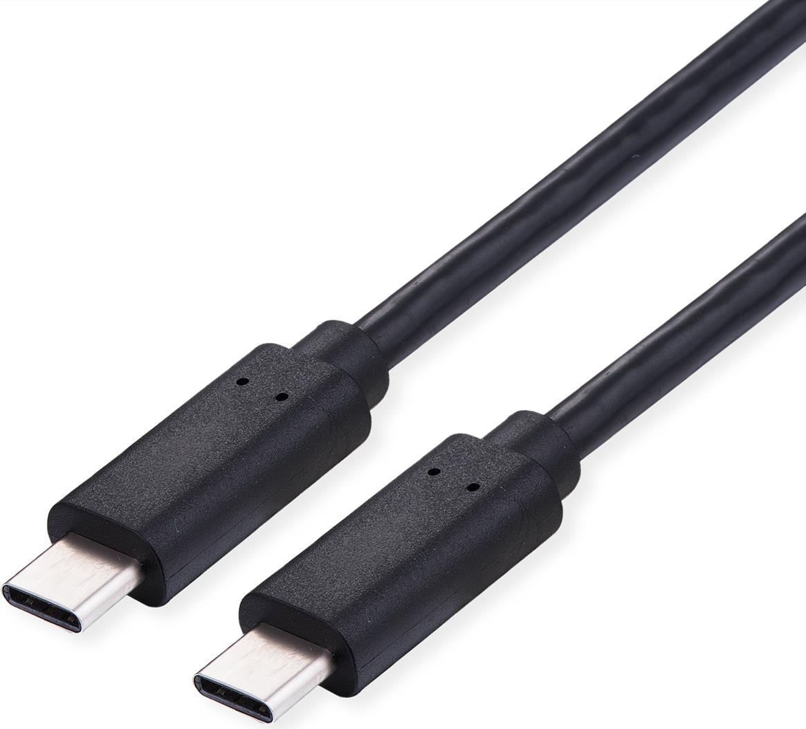 CAVO USB 2.0 C-C 1MT M/M BK CONTATTI DORATI VALUE PD 20V/5A