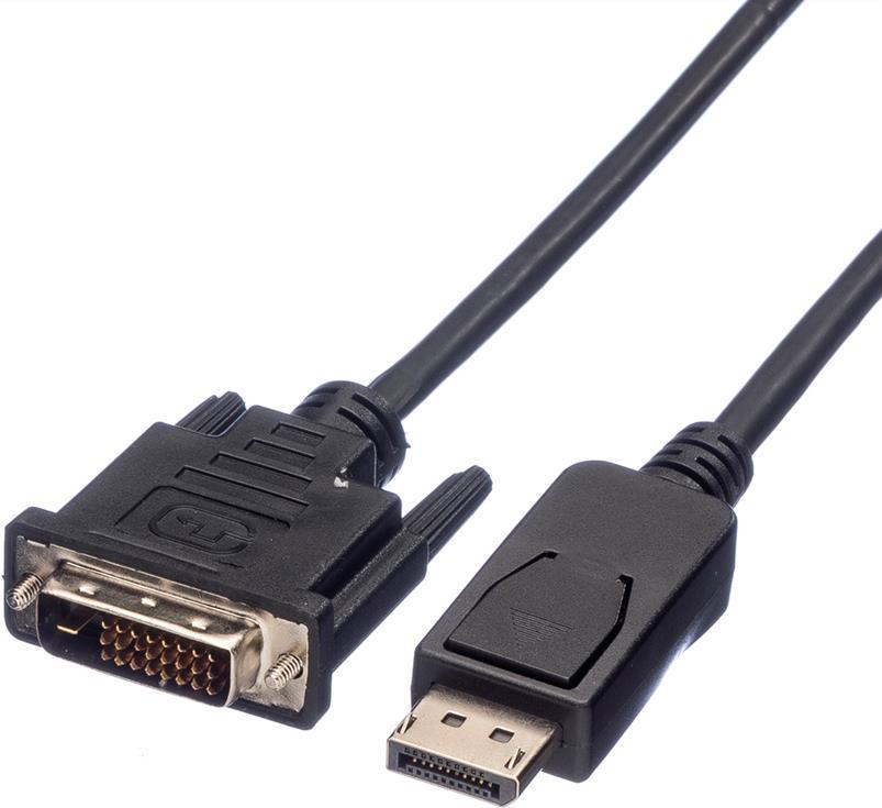 VALUE DisplayPort Kabel DP ST - DVI (24+1) ST, LSOH, schwarz, 1,5 m (11.99.5608)