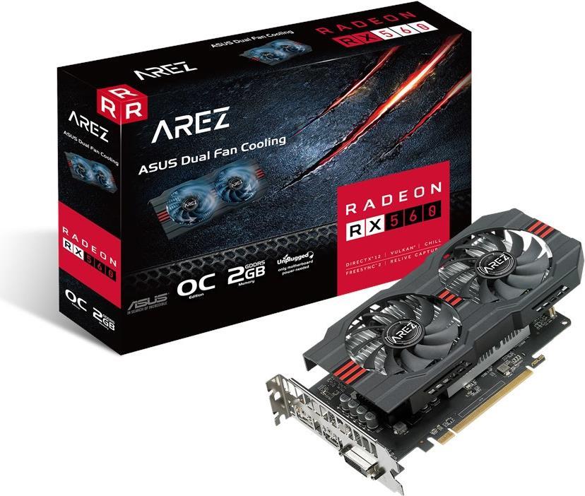 ASUS AREZ-RX560-O2G-EVO - Grafikkarten - Radeon RX 560 - 2 GB GDDR5 - PCIe 3.0 - DVI, HDMI, DisplayPort ASUS AREZ-RX560-O2G-EVO - Grafikkarten - Radeon RX 560 - 2 GB GDDR5 - PCIe 3.0 - DVI, HDMI, DisplayPort