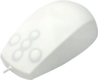 Mouse medico CHERRY, disinfettabile, ergonomico, cablato, bianco