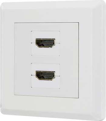 Renkforce HDMI Adapter [2x HDMI-Buchse - 2x HDMI-Buchse] Weiß vergoldete Steckkontakte (RF-3385664)