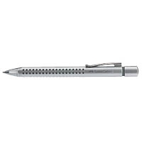 FABER-CASTELL Druckkugelschreiber GRIP 2011, silber dreieckig, Strichstärke: 0,7 mm (M), Strichfarbe: blau (144150)