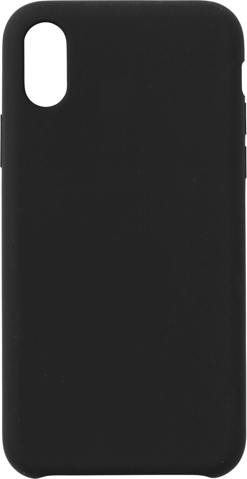 eSTUFF ES671126-BULK custodia per cellulare Cover Nero (MADRID iPhone X/Xs Silicone - case Black silk touch 4 sides - covered -