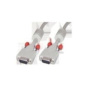 Lindy - VGA-Kabel - HD-15 (M) - HD-15 (M) - 10,0m - geformt, Flügelschrauben - Cool Gray (36346)