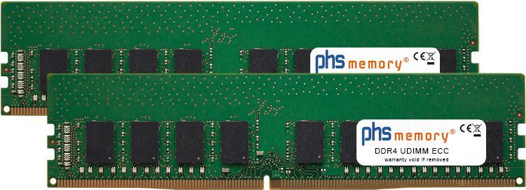 PHS-memory 64GB (2x32GB) Kit RAM Speicher kompatibel mit QNAP TS-h1886XU-RP DDR4 UDIMM ECC 2666MHz PC4-2666V-E (SP453682)