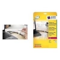 Avery L7950 - Glänzende Etiketten aus Polyesterfolie - weiß - 60 x 40 mm - 24 Etikett(en) (1 Bogen x 24) (L7950-20)