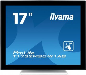 Iiyama ProLite T1732MSC-W1AG - LCD-Monitor - 43 cm (17) - Touchscreen - 1280 x 1024 - TN - 250 cd/m² - 1000:1 - 5 ms - DVI-D, VGA - Lautsprecher - weiß