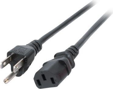Netzleitung Japan - C13,1,8m , schwarz, 3x0,75mm² (EK490.1,8)