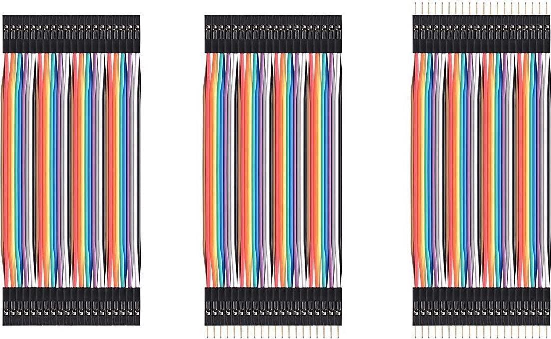 40pin Jumper / Dupont Kabel Set, je 1x F-F / M-M / F-M, 10cm (DUPK-SET-10)