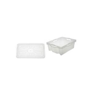 OKT Aufbewahrungsbox Multi-Box L, 16 Liter, natur Farbe: natur-transparent, leer platzsparend nestbar - 1 Stück (1027300100000)