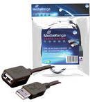 MediaRange - USB-Verlängerungskabel - USB (M) bis USB (W) - USB 2.0 - 5 m - Schwarz