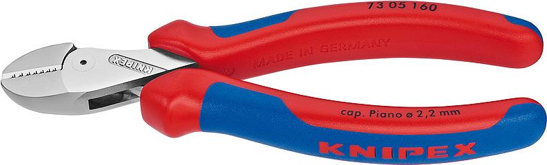 Knipex X-Cut - taglierino laterale - acciaio al cromo vanadio - plastica - blu/rosso (73 05 160)