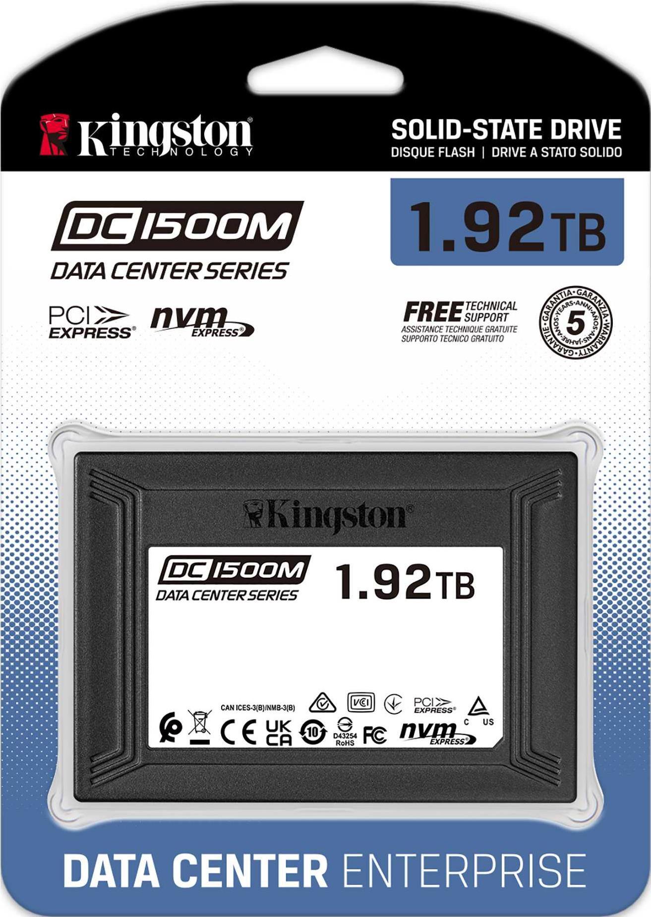 Kingston Technology DC1500M U.2 Enterprise SSD 1920 GB PCI Express 3.0 3D TLC NVMe (KTC 1920G DC1500MEnterpriseSSD)