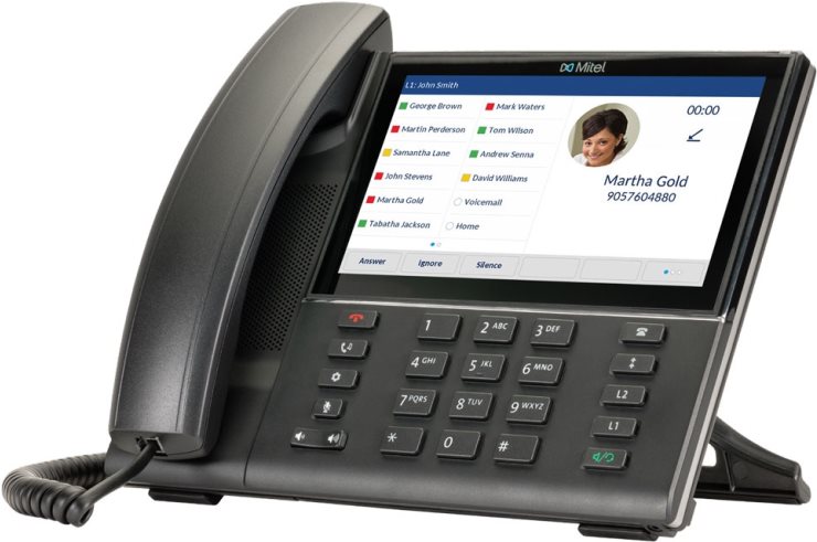 Mitel 6873 SIP Identificatore di chiamata Nero (6873I SIP PHONE) - Versione UK