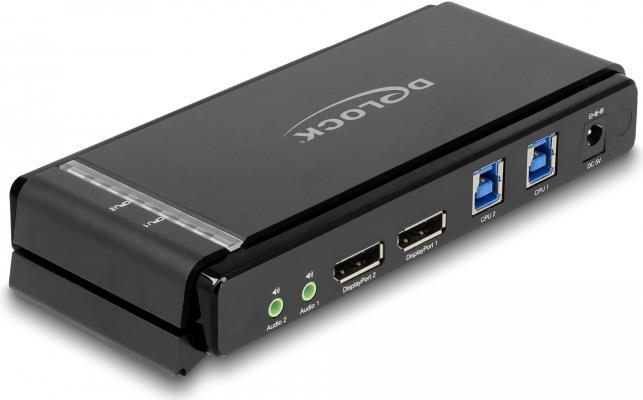 Delock Switch KVM DisplayPort 1.4 8K 60 Hz con USB 5 Gbps e audio