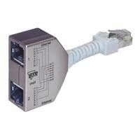 METZ CONNECT BTR Cable Sharing Adapter pnp 2 - Netzwerk-/Telefon-Splitter - RJ-45 (W) - RJ-45 (M) - 8.9 cm - Grau (Packung mit 2) (130548-02-E)