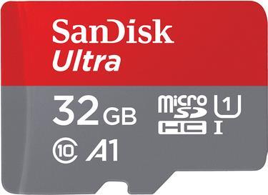 SanDisk Ultra microSD 32 GB MicroSDHC UHS-I Classe 10 (SanDisk Ultra - Scheda di memoria flash [adattatore microSDHC per SD in