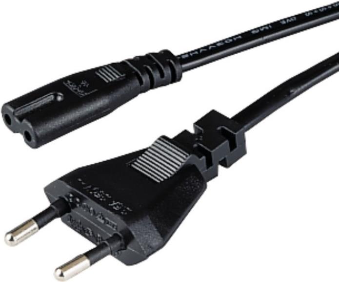 Helos - Stromkabel - Eurostecker (M) bis IEC 60320 C7 - 2 m