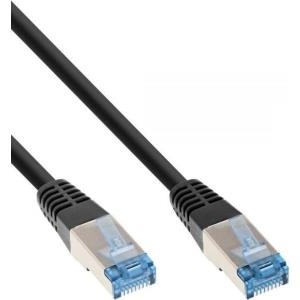 InLine - Patch-Kabel - RJ-45 (M) bis RJ-45 (M) - 50cm - SFTP, PiMF - CAT 6a - im Freien, rund, verseilt - Schwarz (72855S)