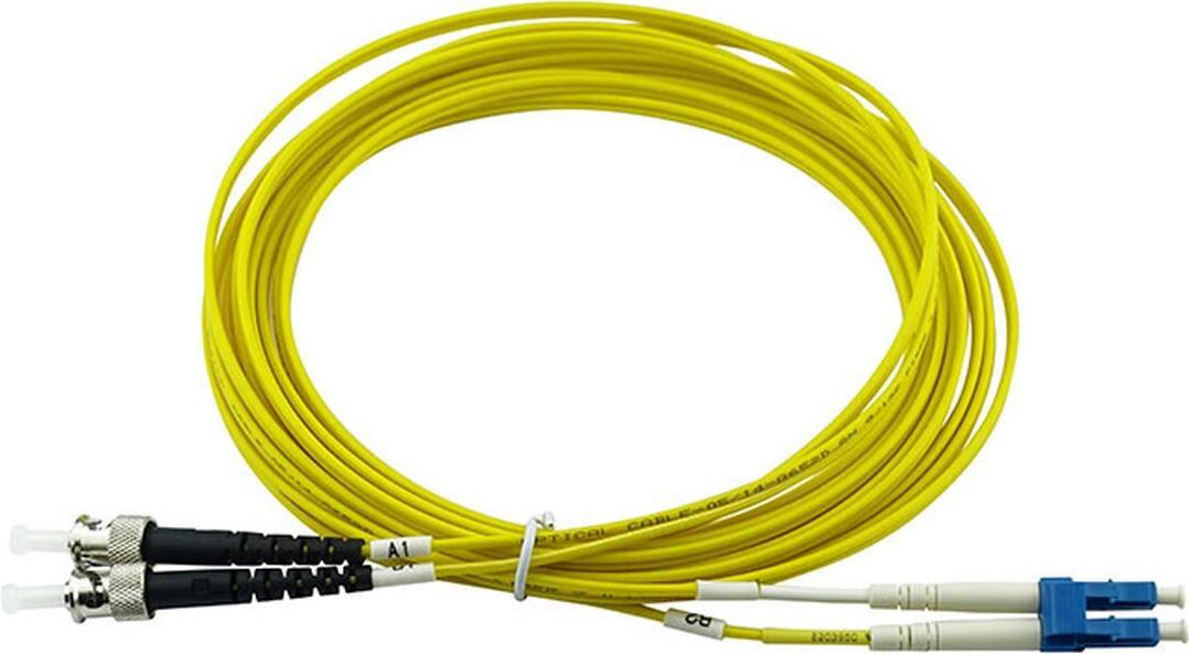 Cavo patch in fibra ottica duplex BlueOptics Cisco CAB-SMF-ST-LC-2 compatibile LC-UPC/ST-PC beige 2 metri modalità singola E9/