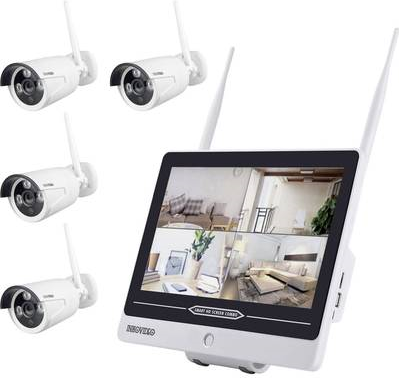 Inkovideo WLAN IP-Überwachungskamera-Set 4-Kanal mit 4 Kameras 1280 x 960 Pixel INKO-AL3003-4 (INKO-AL3003-4)