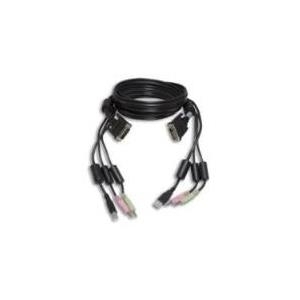 Vertiv Avocent - Video- / USB- / Audio-Kabel - USB Typ B, 4-polig, DVI-I, Mini-Phone 3,5 mm (M) - USB Typ A, 4-polig, DVI-I, Mini-Phone 3,5 mm (M) - 3.7 m (CBL0026)