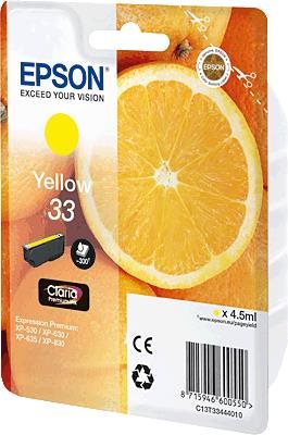 ORIGINAL Epson Cartuccia d'inchiostro giallo C13T33444012 33 300 Seiten 45ml