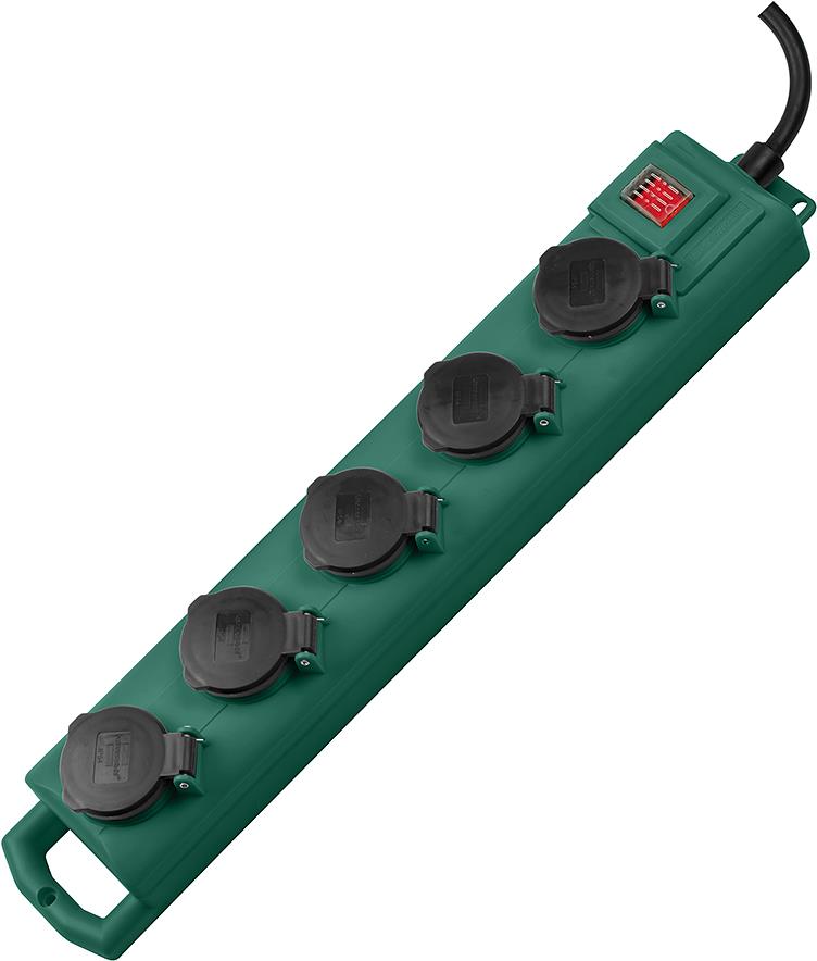 Brennenstuhl 1159910215 Outdoor 5AC-Ausgänge 5m Schwarz - Grün Verlängerungskabel (1159910215)