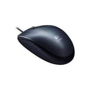 Logitech M100 - Maus - rechts- und linkshändig - optisch - 3 Tasten - kabelgebunden - USB - Schwarz