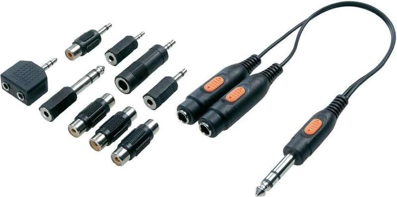 SpeaKa Professional Klinke Audio Y-Adapter 1x Klinkenstecker 6.35 mm - 2x