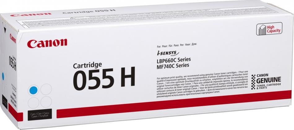 Canon 055 H - Hohe Ergiebigkeit - Cyan - Original - Tonerpatrone - für i-SENSYS LBP663Cdw, LBP664Cx, MF742Cdw, MF744Cdw, MF746Cx (3019C004)