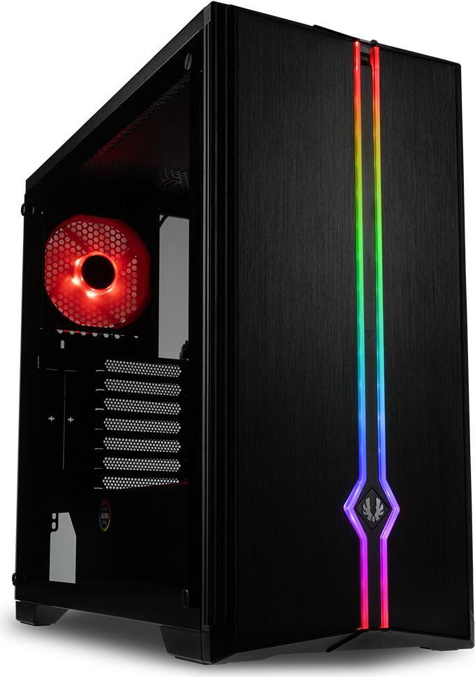 BitFenix Saber - Midi-Tower - PC - Aluminium - Kunststoff - Edelstahl - Gehärtetes Glas - Schwarz - Transparent - ATX,EATX,Micro ATX,Mini-ITX - Gaming (BFC-SBR-300-KKGSK-RP)
