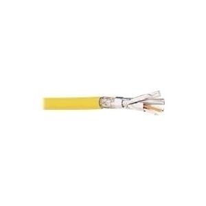 Leoni Duplex-Installationskabel MegaLine F10-130 S/F Dx,Cat.7 Rohkabel, S/FTP, PiMF, gelb, 500 m Einwegtrommel Paarweise und gesamtgeschirmtes Netzwerk-Installationskabel (bisherige Bezeichnung S/STP) (7KS70002/500m)