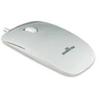 Manhattan Optische Maus Slim - Maus - optisch - 3 Taste(n) - verkabelt - USB - weiß (177627)
