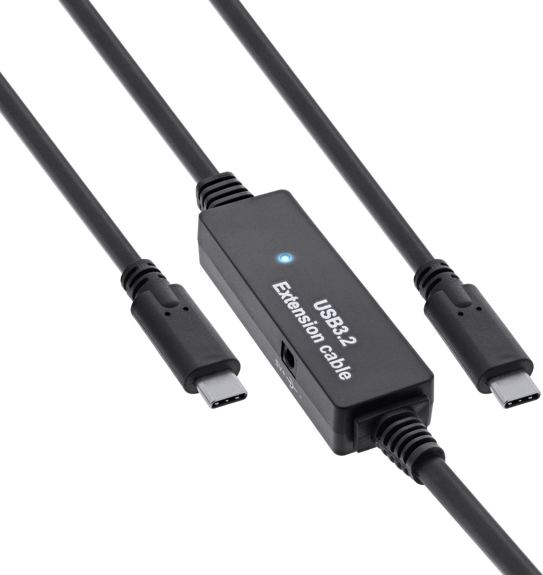 Cavo attivo USB 3.2 Gen.1 - Da spina USB-C a spina USB-C - nero - 10 m