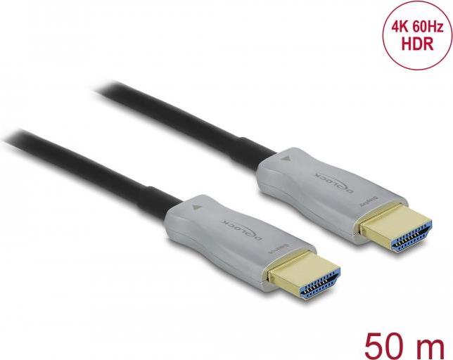 DeLOCK Cavo ottico attivo HDMI 4K 60 Hz 50 m (Delock HDMI-kabel - 50 m)