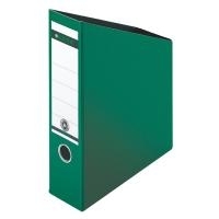 LEITZ Stehsammler, DIN A4, Hartpappe, grün Fassungsvermögen: 76 mm, mit großem Rückenschild (2423-00-55)