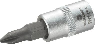 Toolcraft Steckschlüssel-Einsatz 6,3 mm (1/4) mit Kreuzschlitz-Bit PH1 37 mm Antrieb (Werkzeug