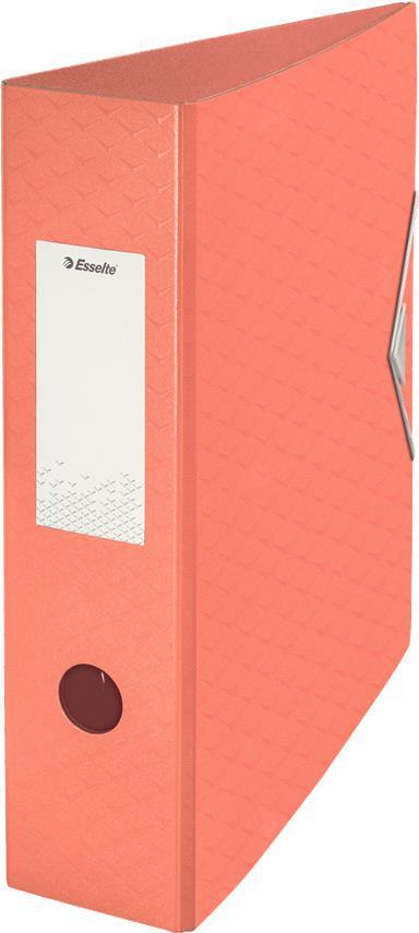 Esselte Ordner Colour'Ice, DIN A4, 82 mm, apricot aus Polyfoam, mit Musterprägung, mit aufgeklebtem Rücken - 1 Stück (626216)