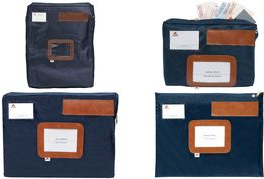 ALBA Banktasche POPLAT, aus Nylon, rot Reißverschluss, Absender-Fenster, Maße: (B)420 x (T)20 x - 1 Stück (POPLAT R)