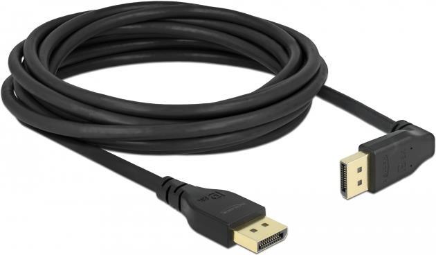 Delock Cavo DisplayPort 1.2 maschio diritto a maschio angolato a 90° 4K 60 Hz 5 m senza funzione snap-in