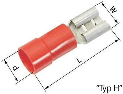 LappKabel Flachsteckhülse Steckbreite: 2.8 mm Steckdicke: 0.5 mm 180 ° Teilisoliert Rot 63101020 100 St. (63101020)