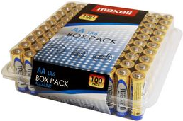 maxell Alkaline Batterie BOX PACK, Mignon AA, 100er Box 1,5 Volt, Typ: LR6, Aufbewahrungsbox, - 1 Stück (790409.00.CN)